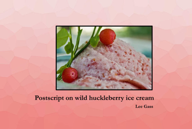 Postscript on wild huckleberry ice cream