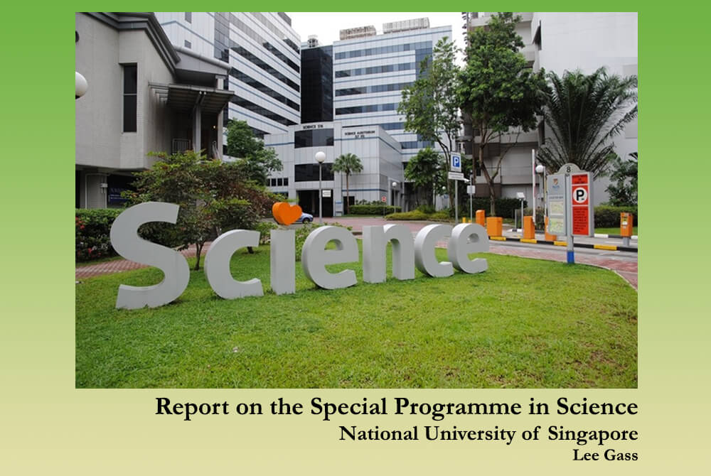 Report on the Special Programme in Science